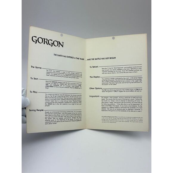 1981 Gorgon Game by Nasir of SIRIUS Software for Apple II & Apple II Plus DL2447 - Picture 3 of 5